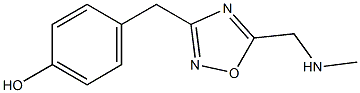 4-({5-[(methylamino)methyl]-1,2,4-oxadiazol-3-yl}methyl)phenol Struktur