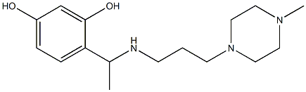 4-(1-{[3-(4-methylpiperazin-1-yl)propyl]amino}ethyl)benzene-1,3-diol Struktur