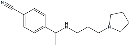 4-(1-{[3-(pyrrolidin-1-yl)propyl]amino}ethyl)benzonitrile Struktur