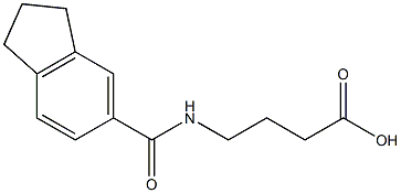 4-(2,3-dihydro-1H-inden-5-ylformamido)butanoic acid Struktur