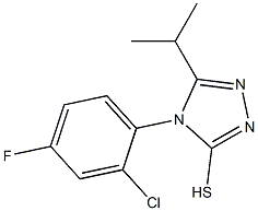 4-(2-chloro-4-fluorophenyl)-5-(propan-2-yl)-4H-1,2,4-triazole-3-thiol Struktur