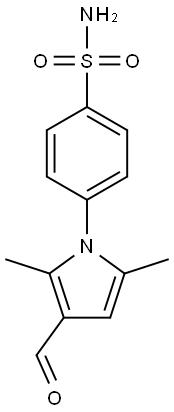 4-(3-formyl-2,5-dimethyl-1H-pyrrol-1-yl)benzenesulfonamide Struktur