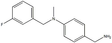 4-(aminomethyl)-N-[(3-fluorophenyl)methyl]-N-methylaniline Struktur