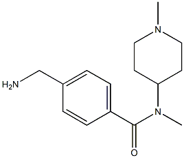 4-(aminomethyl)-N-methyl-N-(1-methylpiperidin-4-yl)benzamide Struktur