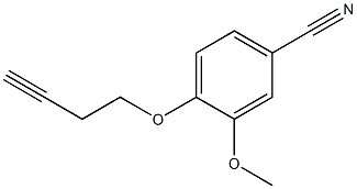 4-(but-3-ynyloxy)-3-methoxybenzonitrile Struktur