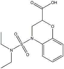 4-(diethylsulfamoyl)-3,4-dihydro-2H-1,4-benzoxazine-2-carboxylic acid Struktur