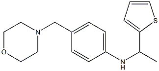 4-(morpholin-4-ylmethyl)-N-[1-(thiophen-2-yl)ethyl]aniline Struktur