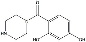 4-(piperazin-1-ylcarbonyl)benzene-1,3-diol Struktur