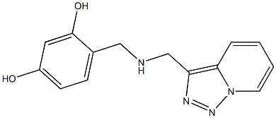 4-[({[1,2,4]triazolo[3,4-a]pyridin-3-ylmethyl}amino)methyl]benzene-1,3-diol Struktur