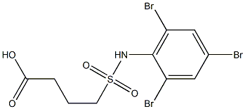 4-[(2,4,6-tribromophenyl)sulfamoyl]butanoic acid Struktur