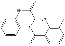 4-[(2-amino-3-methylphenyl)carbonyl]-1,2,3,4-tetrahydroquinoxalin-2-one Struktur