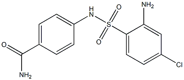 4-[(2-amino-4-chlorobenzene)sulfonamido]benzamide Struktur