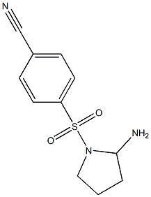 4-[(2-aminopyrrolidine-1-)sulfonyl]benzonitrile Struktur