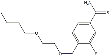 4-[(2-butoxyethoxy)methyl]-3-fluorobenzene-1-carbothioamide Struktur