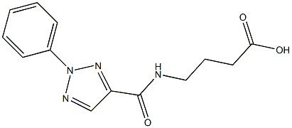 4-[(2-phenyl-2H-1,2,3-triazol-4-yl)formamido]butanoic acid Struktur