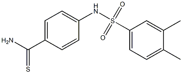 4-[(3,4-dimethylbenzene)sulfonamido]benzene-1-carbothioamide Struktur