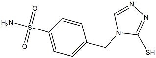 4-[(3-sulfanyl-4H-1,2,4-triazol-4-yl)methyl]benzene-1-sulfonamide Struktur