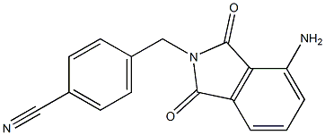 4-[(4-amino-1,3-dioxo-2,3-dihydro-1H-isoindol-2-yl)methyl]benzonitrile Struktur