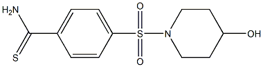 4-[(4-hydroxypiperidine-1-)sulfonyl]benzene-1-carbothioamide Struktur