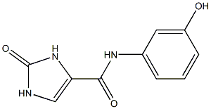 N-(3-hydroxyphenyl)-2-oxo-2,3-dihydro-1H-imidazole-4-carboxamide Struktur