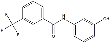 N-(3-hydroxyphenyl)-3-(trifluoromethyl)benzamide Struktur