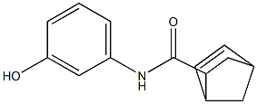 N-(3-hydroxyphenyl)bicyclo[2.2.1]hept-5-ene-2-carboxamide Struktur