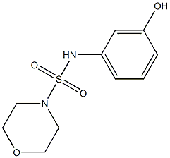 N-(3-hydroxyphenyl)morpholine-4-sulfonamide Struktur