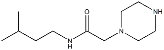 N-(3-methylbutyl)-2-(piperazin-1-yl)acetamide Struktur