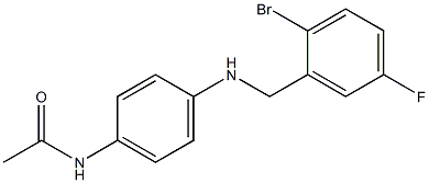 N-(4-{[(2-bromo-5-fluorophenyl)methyl]amino}phenyl)acetamide Struktur