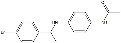 N-(4-{[1-(4-bromophenyl)ethyl]amino}phenyl)acetamide Struktur