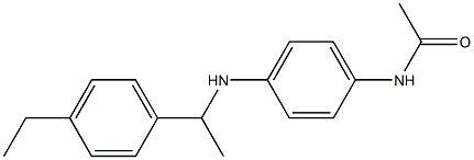 N-(4-{[1-(4-ethylphenyl)ethyl]amino}phenyl)acetamide Struktur