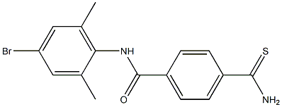 N-(4-bromo-2,6-dimethylphenyl)-4-carbamothioylbenzamide Struktur