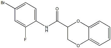 N-(4-bromo-2-fluorophenyl)-2,3-dihydro-1,4-benzodioxine-2-carboxamide Struktur