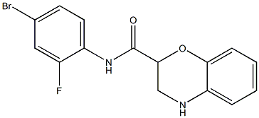 N-(4-bromo-2-fluorophenyl)-3,4-dihydro-2H-1,4-benzoxazine-2-carboxamide Struktur