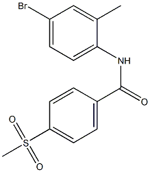 N-(4-bromo-2-methylphenyl)-4-methanesulfonylbenzamide Struktur