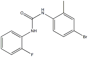 N-(4-bromo-2-methylphenyl)-N'-(2-fluorophenyl)urea Struktur