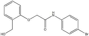 N-(4-bromophenyl)-2-[2-(hydroxymethyl)phenoxy]acetamide Struktur