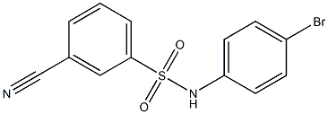 N-(4-bromophenyl)-3-cyanobenzenesulfonamide Struktur