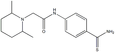 N-(4-carbamothioylphenyl)-2-(2,6-dimethylpiperidin-1-yl)acetamide Struktur