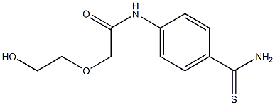 N-(4-carbamothioylphenyl)-2-(2-hydroxyethoxy)acetamide Struktur