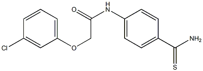 N-(4-carbamothioylphenyl)-2-(3-chlorophenoxy)acetamide Struktur