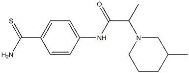 N-(4-carbamothioylphenyl)-2-(3-methylpiperidin-1-yl)propanamide Struktur