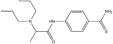 N-(4-carbamothioylphenyl)-2-(dipropylamino)propanamide Struktur