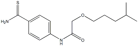 N-(4-carbamothioylphenyl)-2-[(4-methylpentyl)oxy]acetamide Struktur