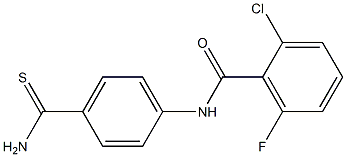 N-(4-carbamothioylphenyl)-2-chloro-6-fluorobenzamide Struktur