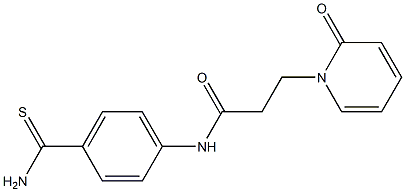 N-(4-carbamothioylphenyl)-3-(2-oxo-1,2-dihydropyridin-1-yl)propanamide Struktur