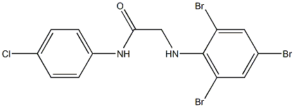 N-(4-chlorophenyl)-2-[(2,4,6-tribromophenyl)amino]acetamide Struktur