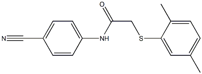 N-(4-cyanophenyl)-2-[(2,5-dimethylphenyl)sulfanyl]acetamide Struktur