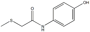 N-(4-hydroxyphenyl)-2-(methylsulfanyl)acetamide Struktur