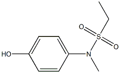 N-(4-hydroxyphenyl)-N-methylethane-1-sulfonamide Struktur